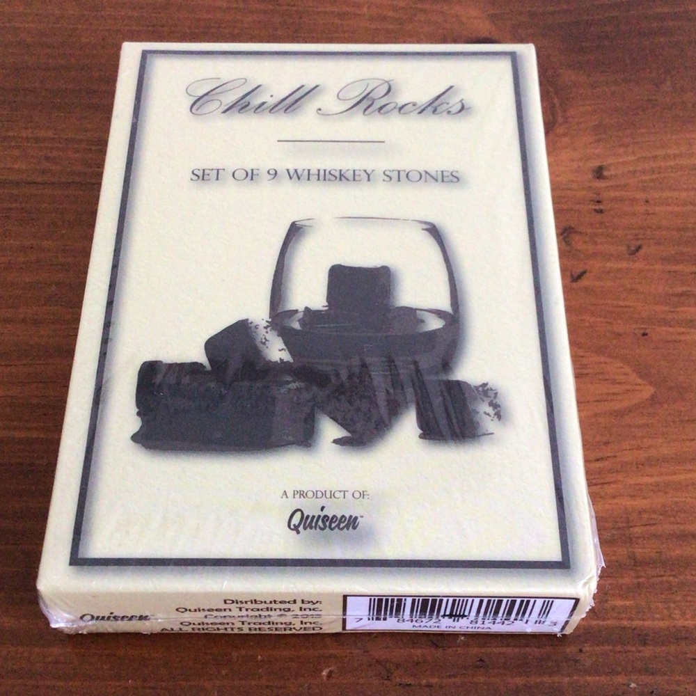 Chill Rocks Set of 9 Whiskey Stones by Quiseen NIB